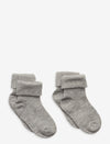 Baby rib sock w. fold (2-pack)