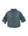 Baby Boys Embroidered On Checks Western Shirt