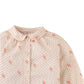 Baby Girls Bird Print Blouse With Peter Pan Collar