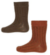 Ankle sock - rib (2-pack)