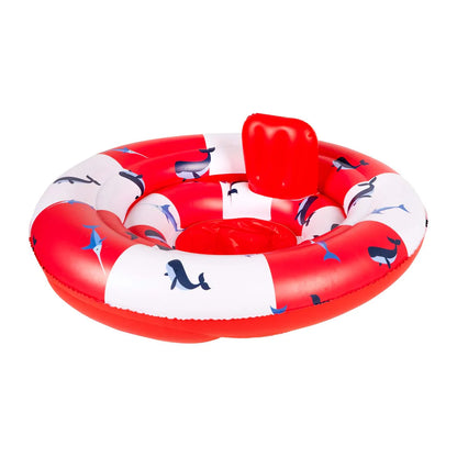 Baby Float Red White Whale