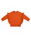 Basics - sweater with side ruffles