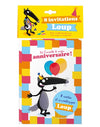 8 invitations Loup : pour inviter tous tes amis Ã  ton super anniv.
