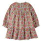 Baby Girls Floral Tired Dress With Smocking Contrast Binding