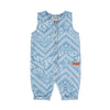 Bandana Print Chambray Jumpsuit