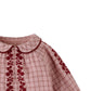 Baby Girls Checkered Dress With Embroidery Details