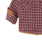 BOYS WOVEN CHECKS SHIRT WITH FINE CORD HEM BINDING