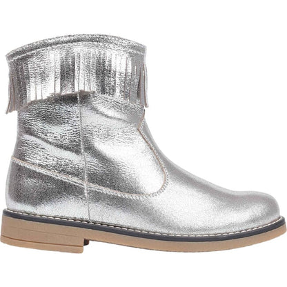 Festival Fringe Boots-Silver Metallic