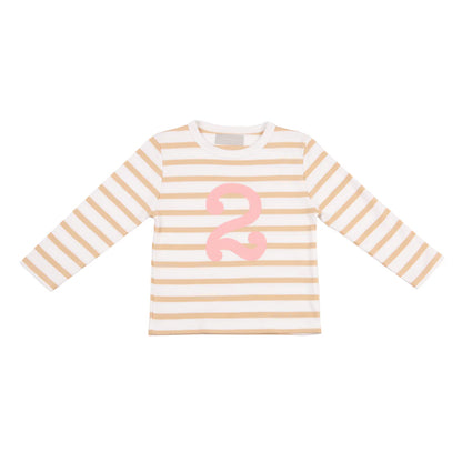 Biscuits & White Striped Number 2 - Shirt