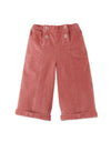 Baby Girls Velvet Sallor Pants With Pockets