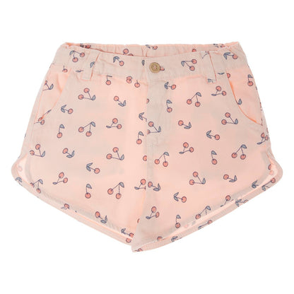Cherries Print Twill Shorts