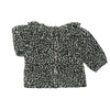 Animal print velvet ruffle t-shirt baby