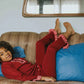 Ambina Pants . Red Dahlia